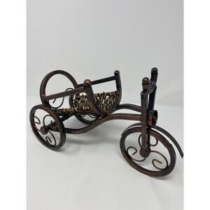 Vtg Wagon Wine Bottle Holder Wagon Caddy Metal